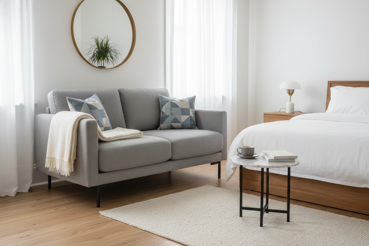 Compact wonen: stijlvolle mini banken voor de slaapkamer